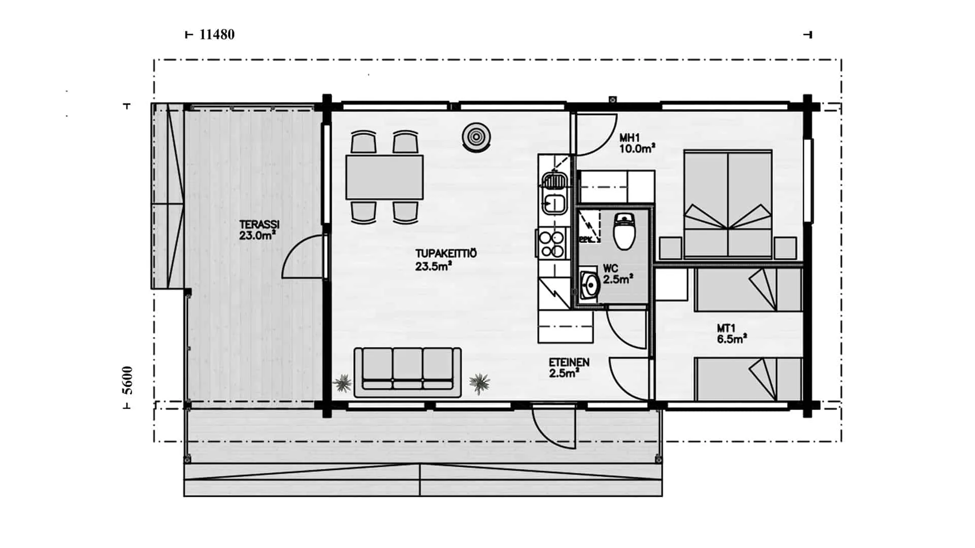 Timmerstuga Piilo 50 planritning