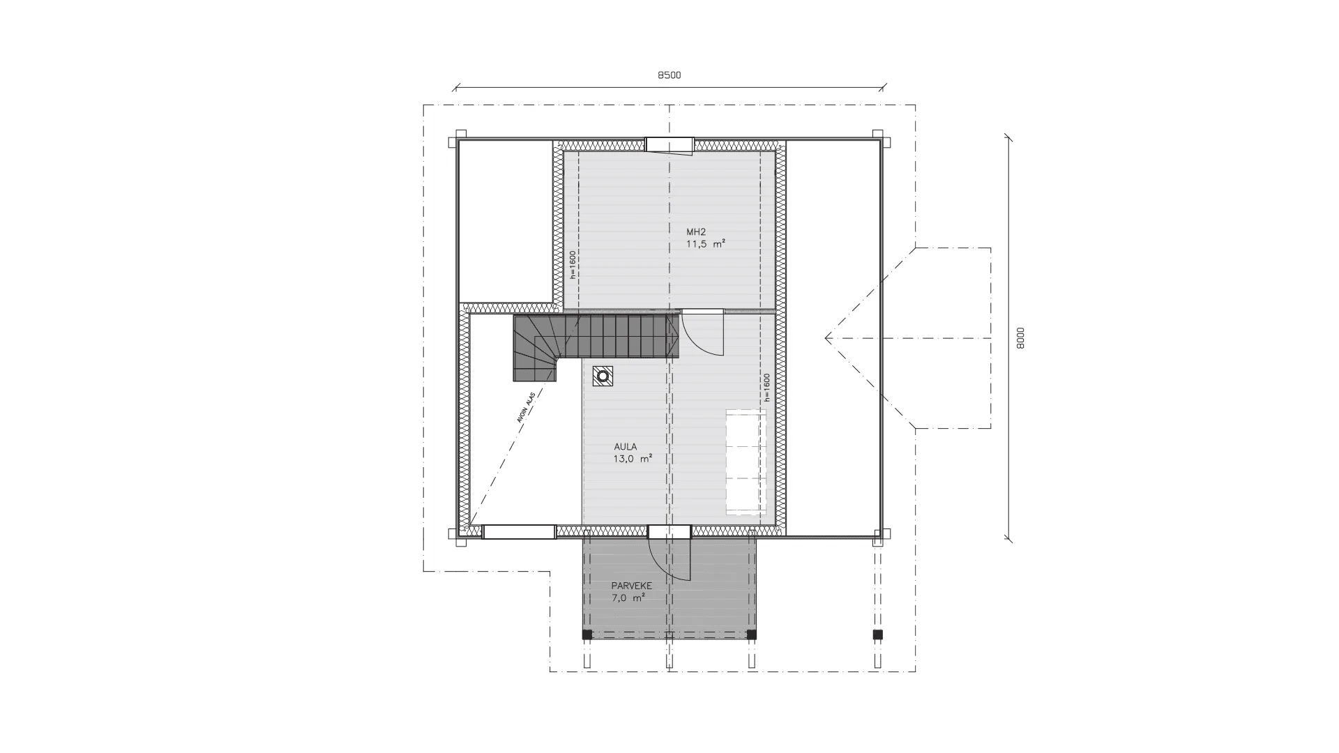 Timmervilla Kuurna 95P planritning