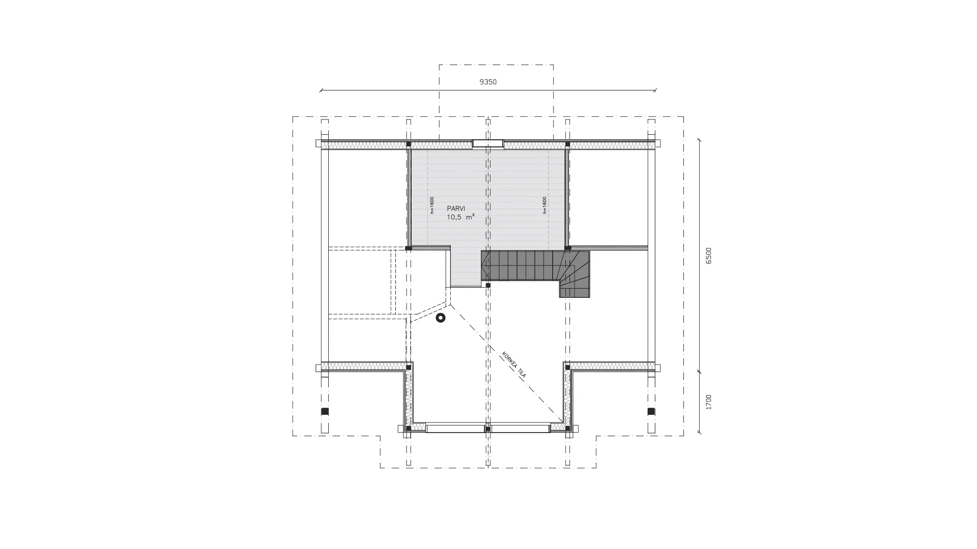 Timmervilla Kuusela 80P planritning
