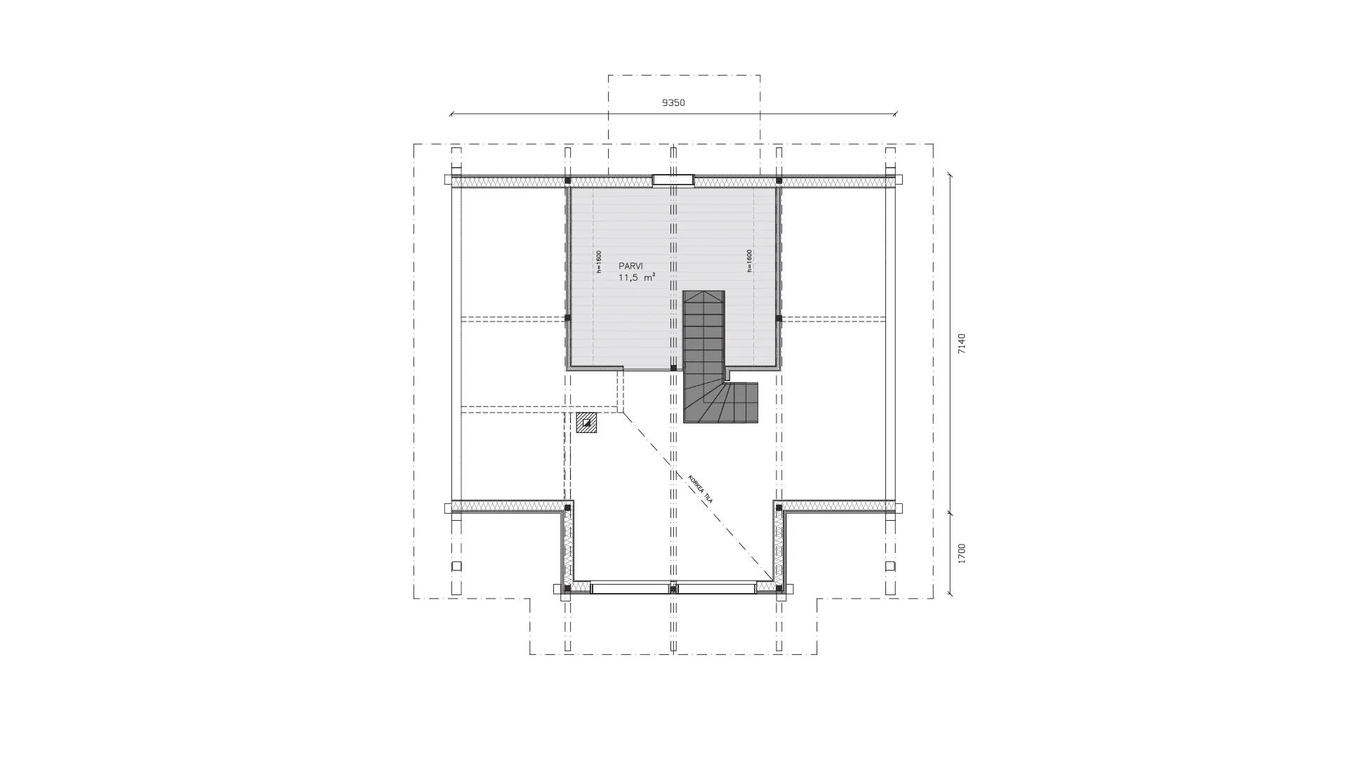 Timmervilla Kuusela 88P planritning