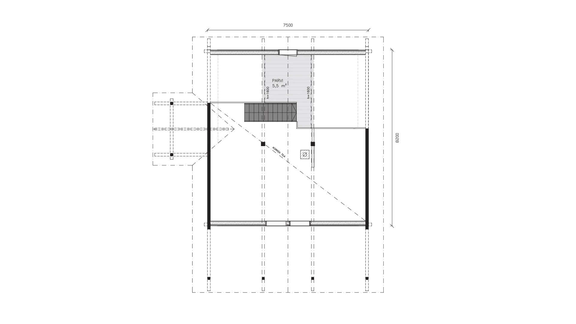 Timmervilla Tavela 68P planritning