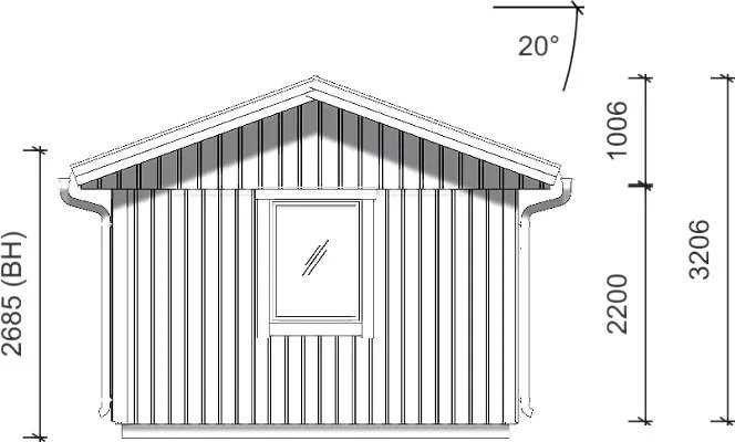 Attefallshus 23m²