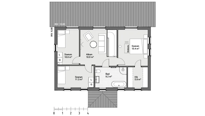 Hampton 1 planritning