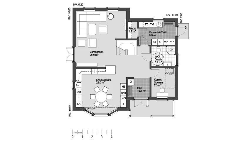 Tingstad 1 planritning