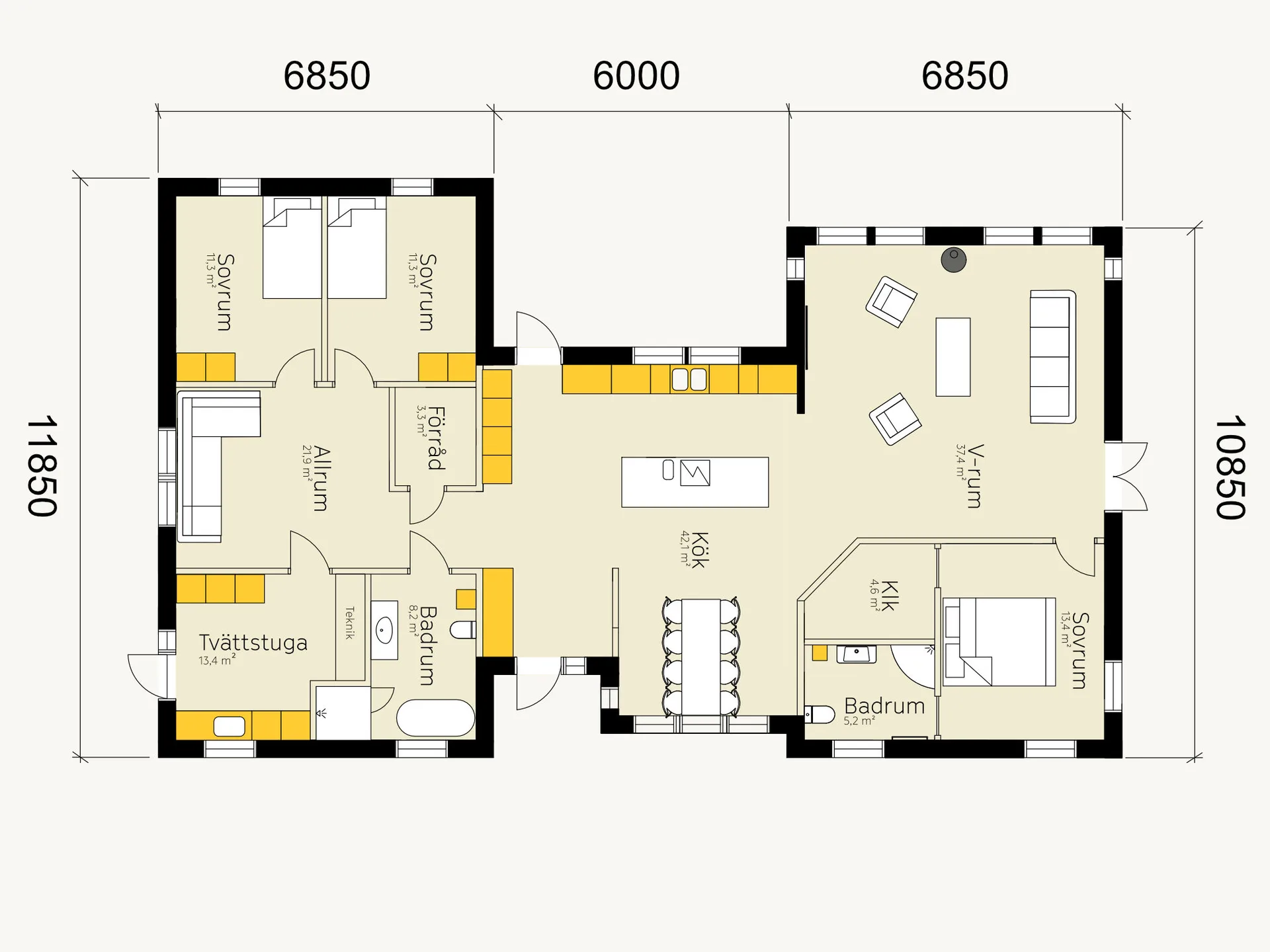 H-hus planritning 1