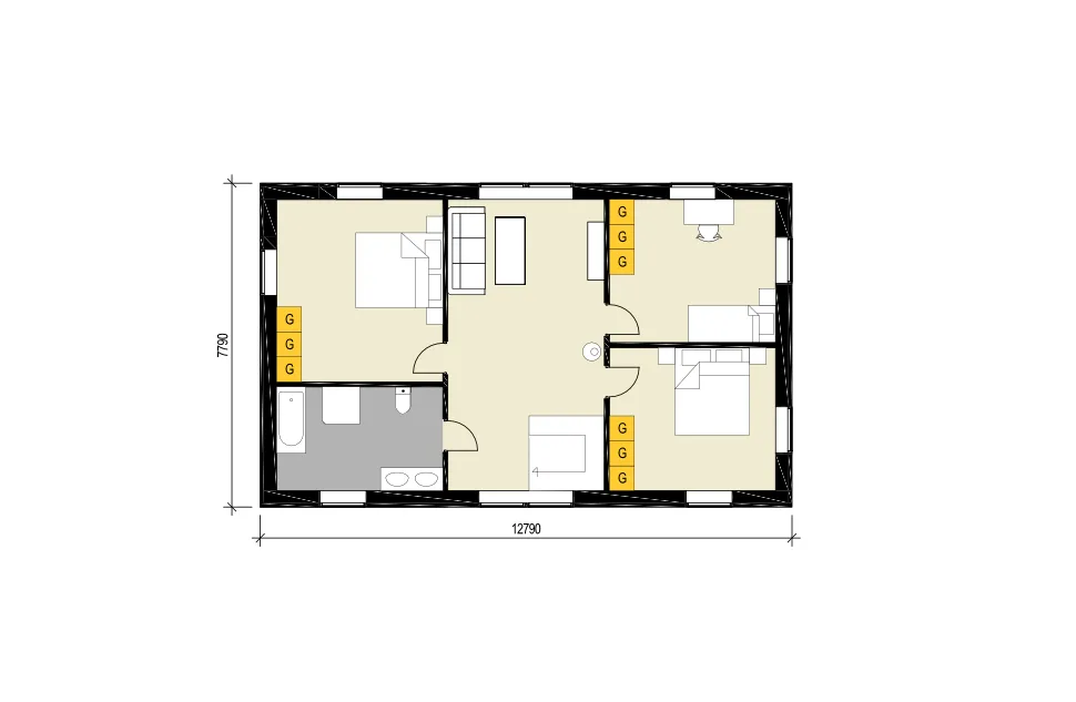 Villa Ängsbacken planritning 1