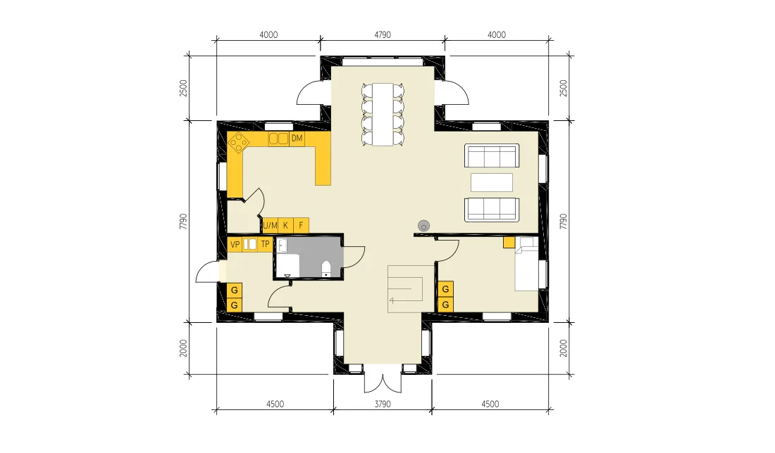 Villa Ängsbacken planritning 2