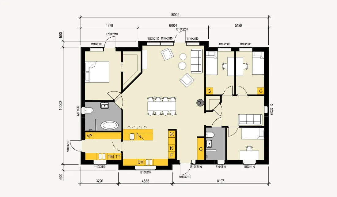 Villa Brännberget planritning 1