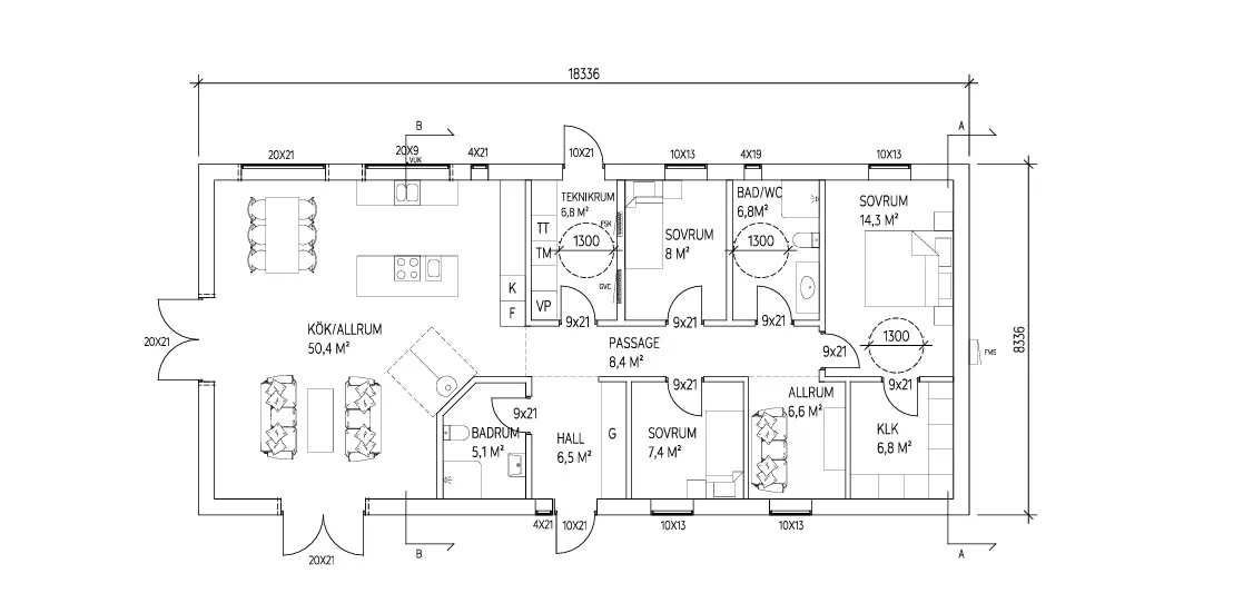 Villa Grantoppen planritning 1