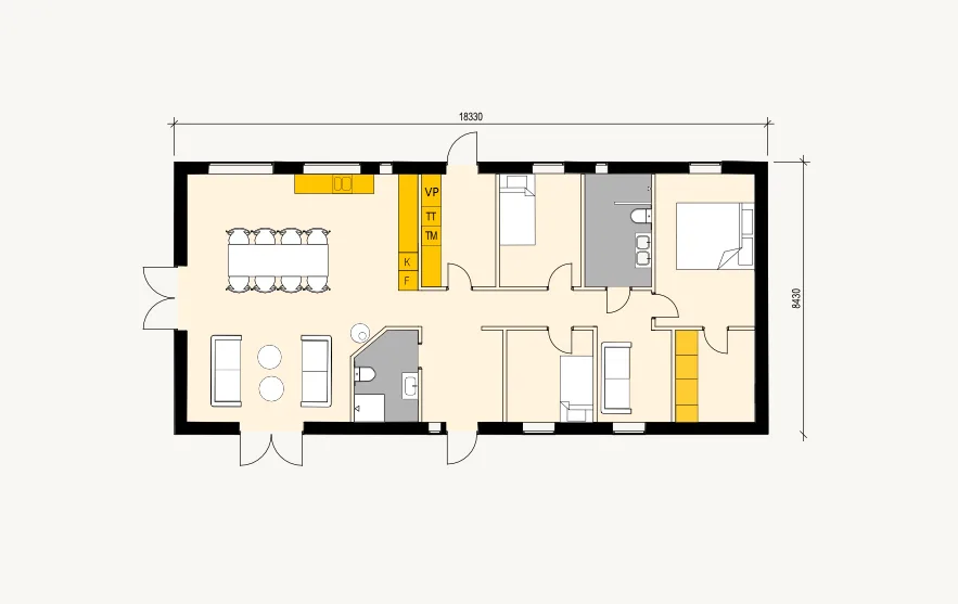 Villa Grantoppen planritning 1