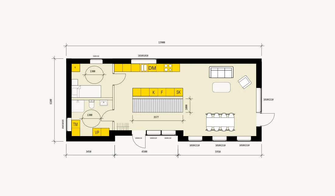 Villa Skogsgläntan planritning 2