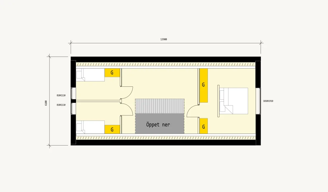 Villa Skogsgläntan planritning 1