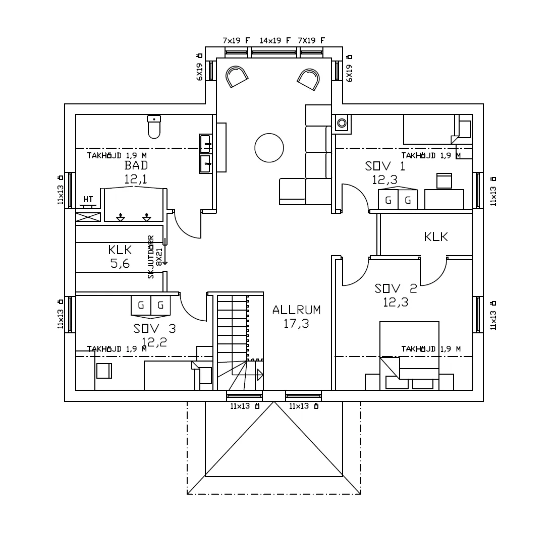 1.5-plan Takkupa och veranda planritning 3