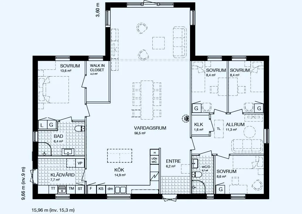1.0 Modern Plus planritning 1