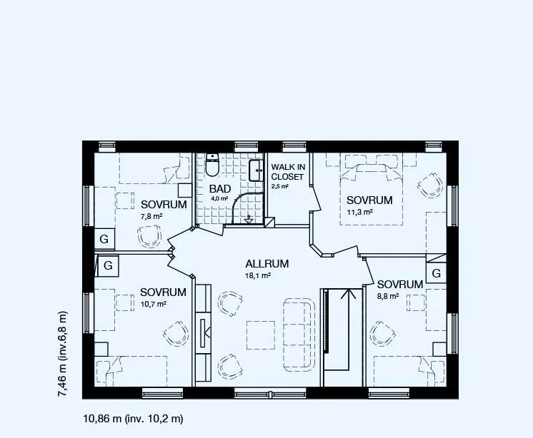 2.0 Modern Plus planritning 1