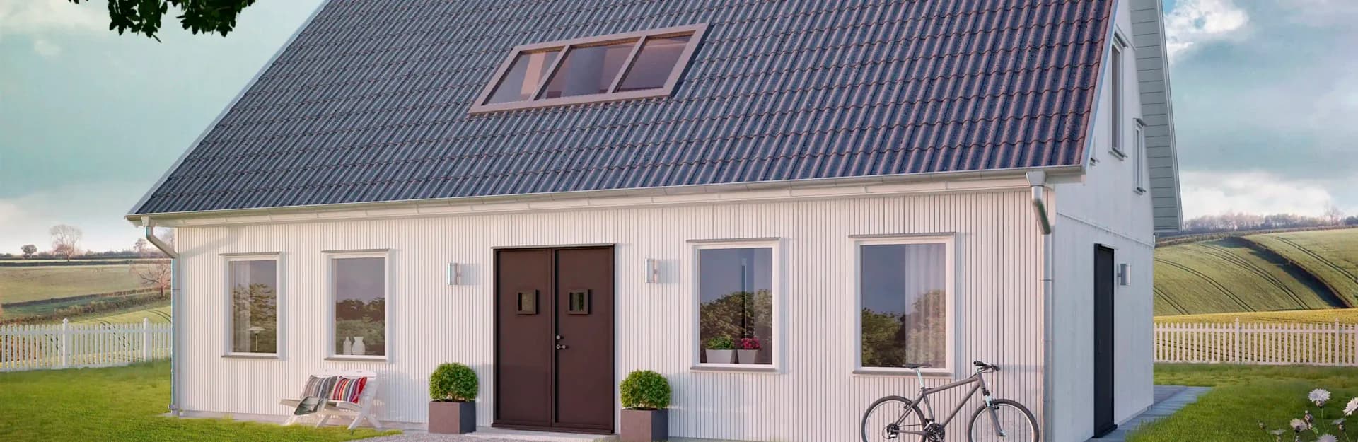 Lundahov - Klassiskt 1.5-planshus från Mjöbäcksvillan.