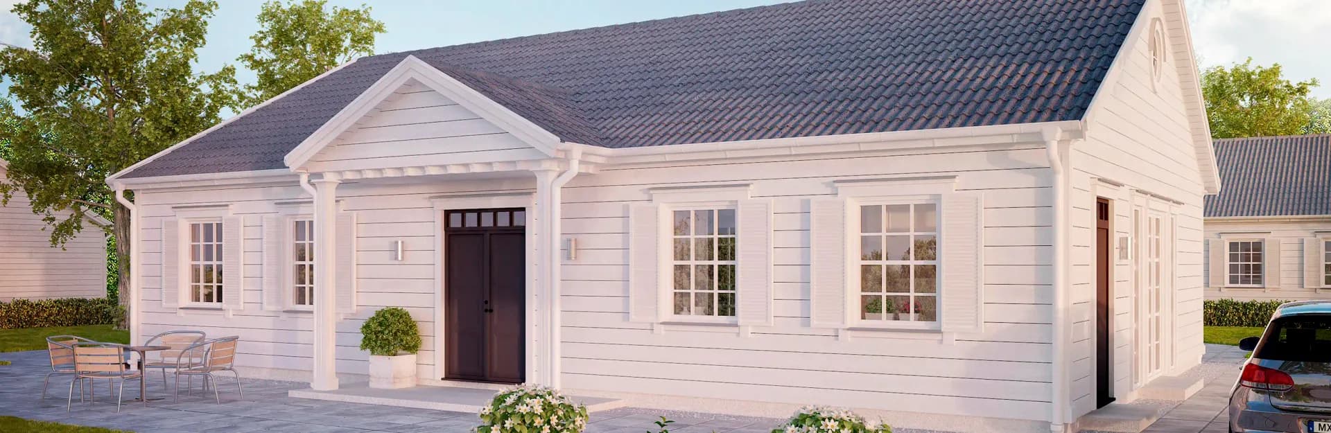 Newton är ett hus från Mjöbäcksvillan i New Englandstil med en helt unik planlösning,