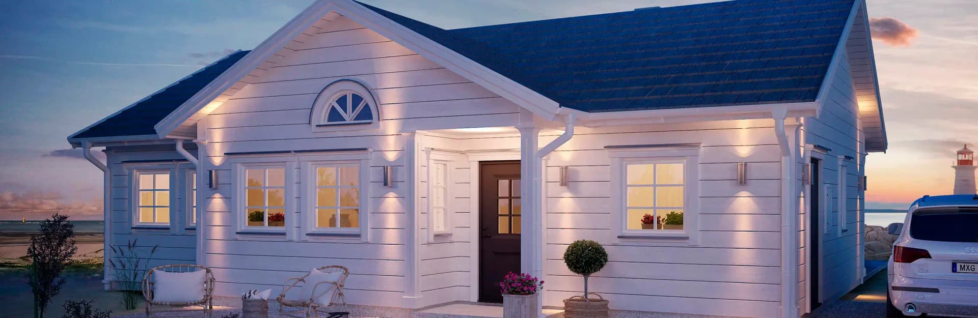 Nyhem är ett vackert och välplanerat 1-planshus som känns större än sina 100 kvm.