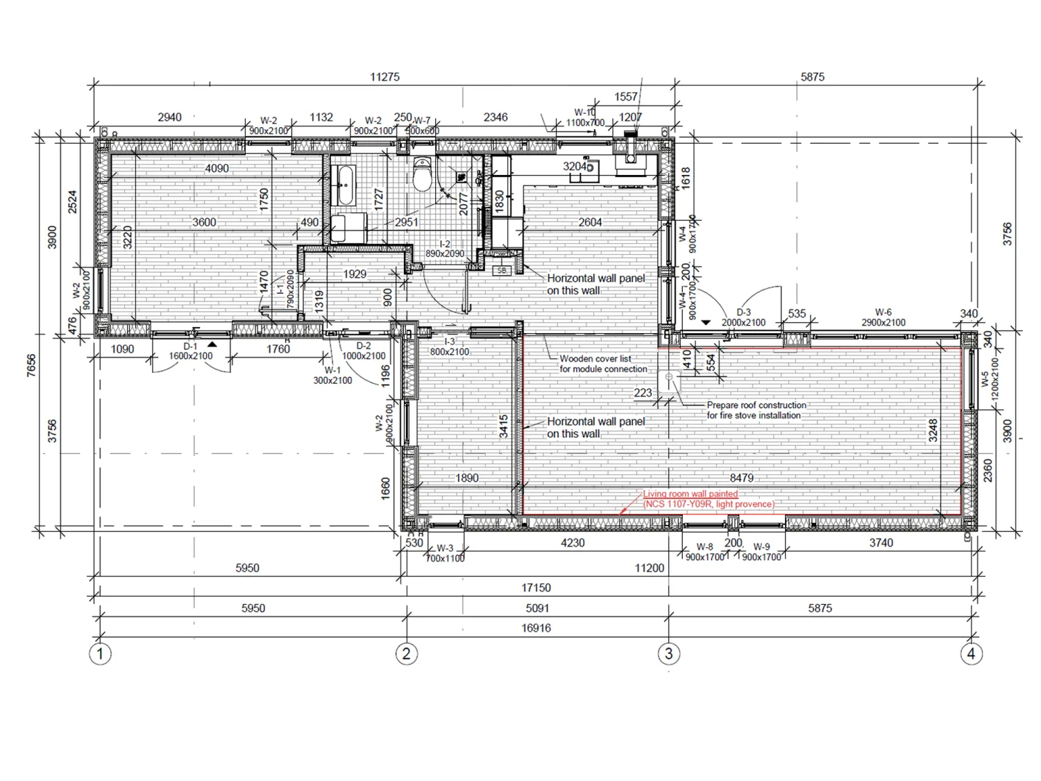 Villa Vårvinga 87 kvm planritning 1