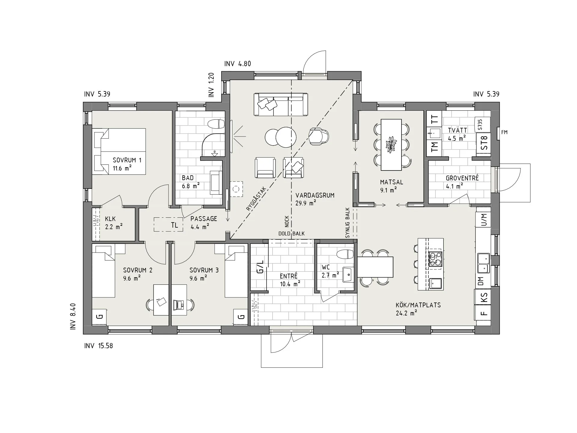 Ängsmark planritning - Industriell