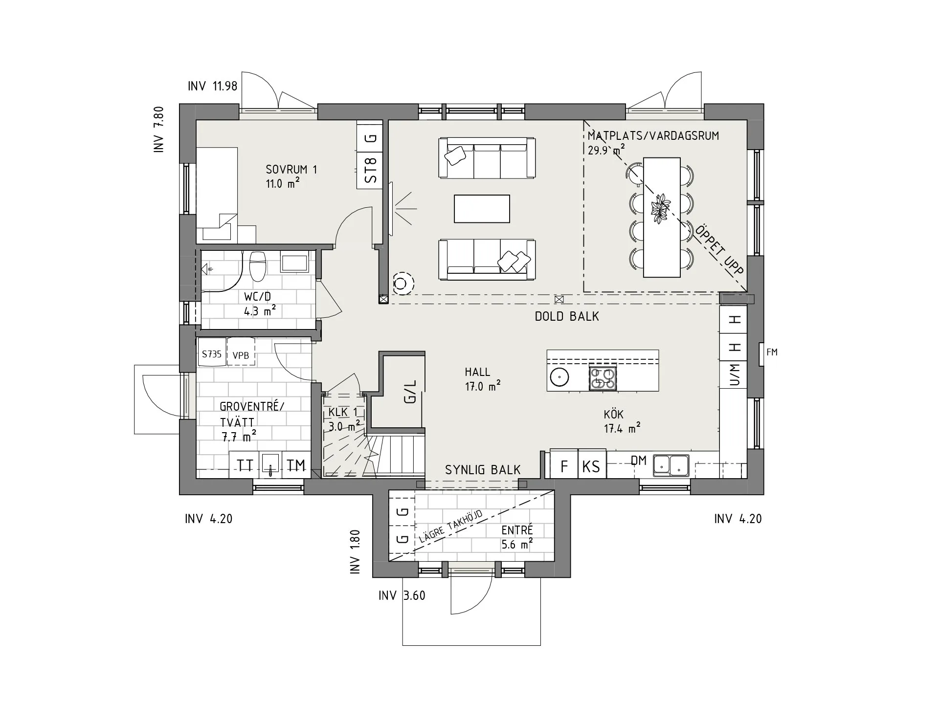 Karlavagnen planritning - Lantlig