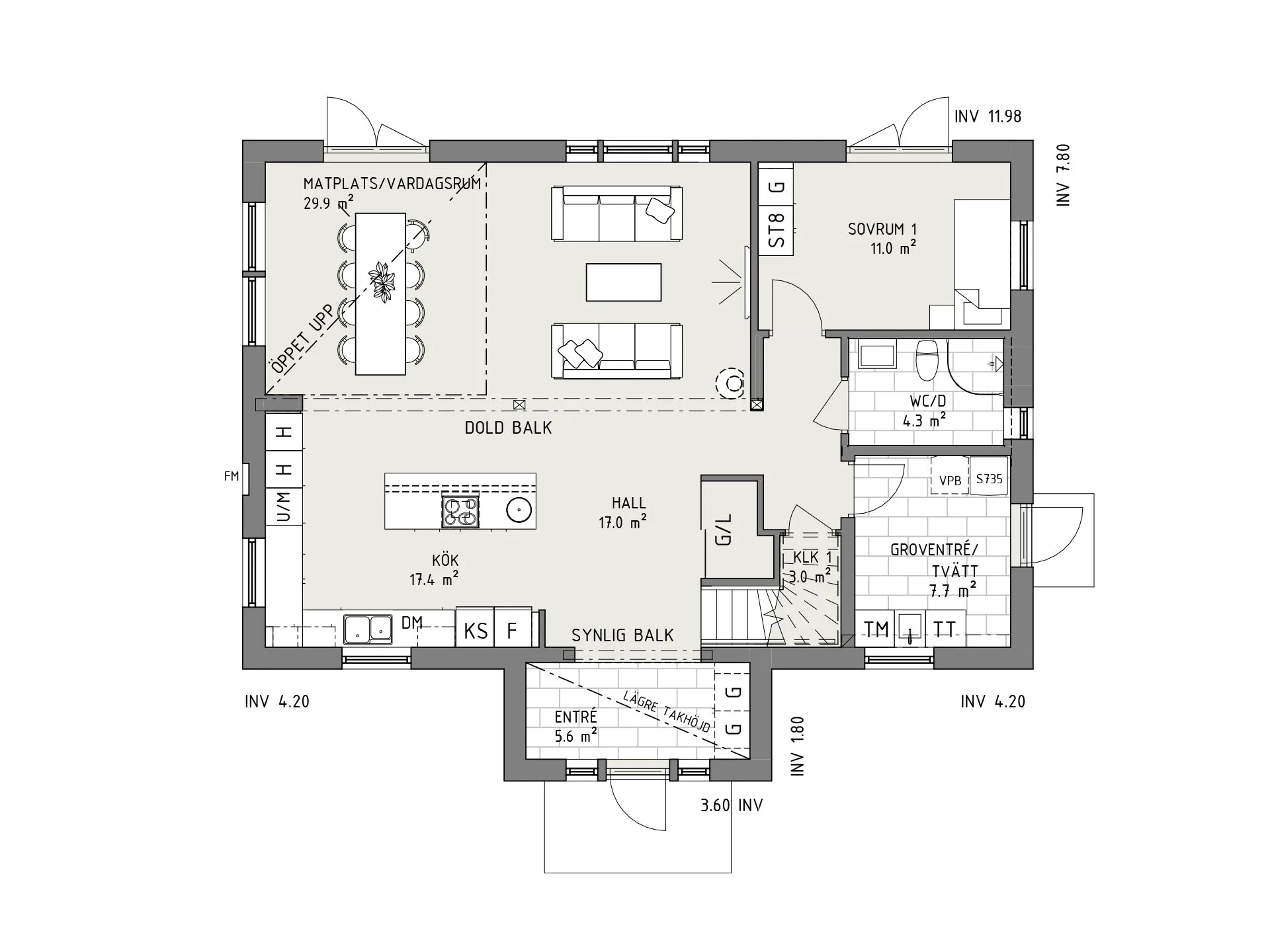 Karlavagnen planritning - Lantlig