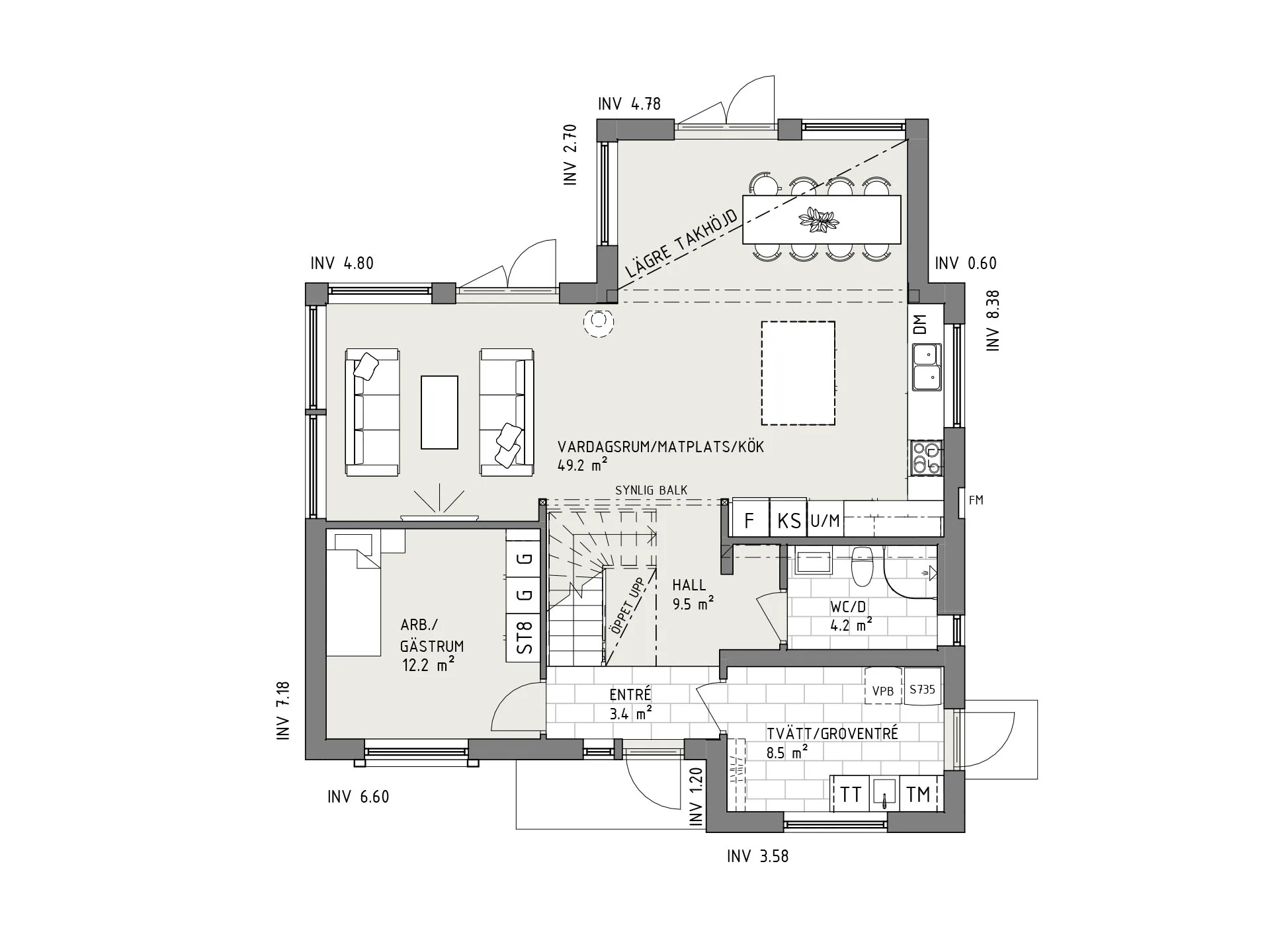 Klappersten planritning - Industriell
