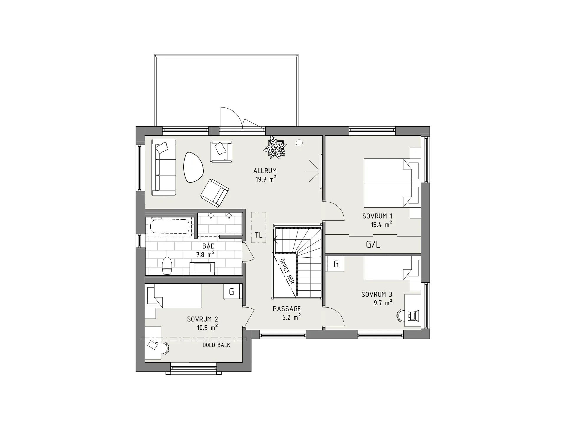 Klappersten planritning - Industriell