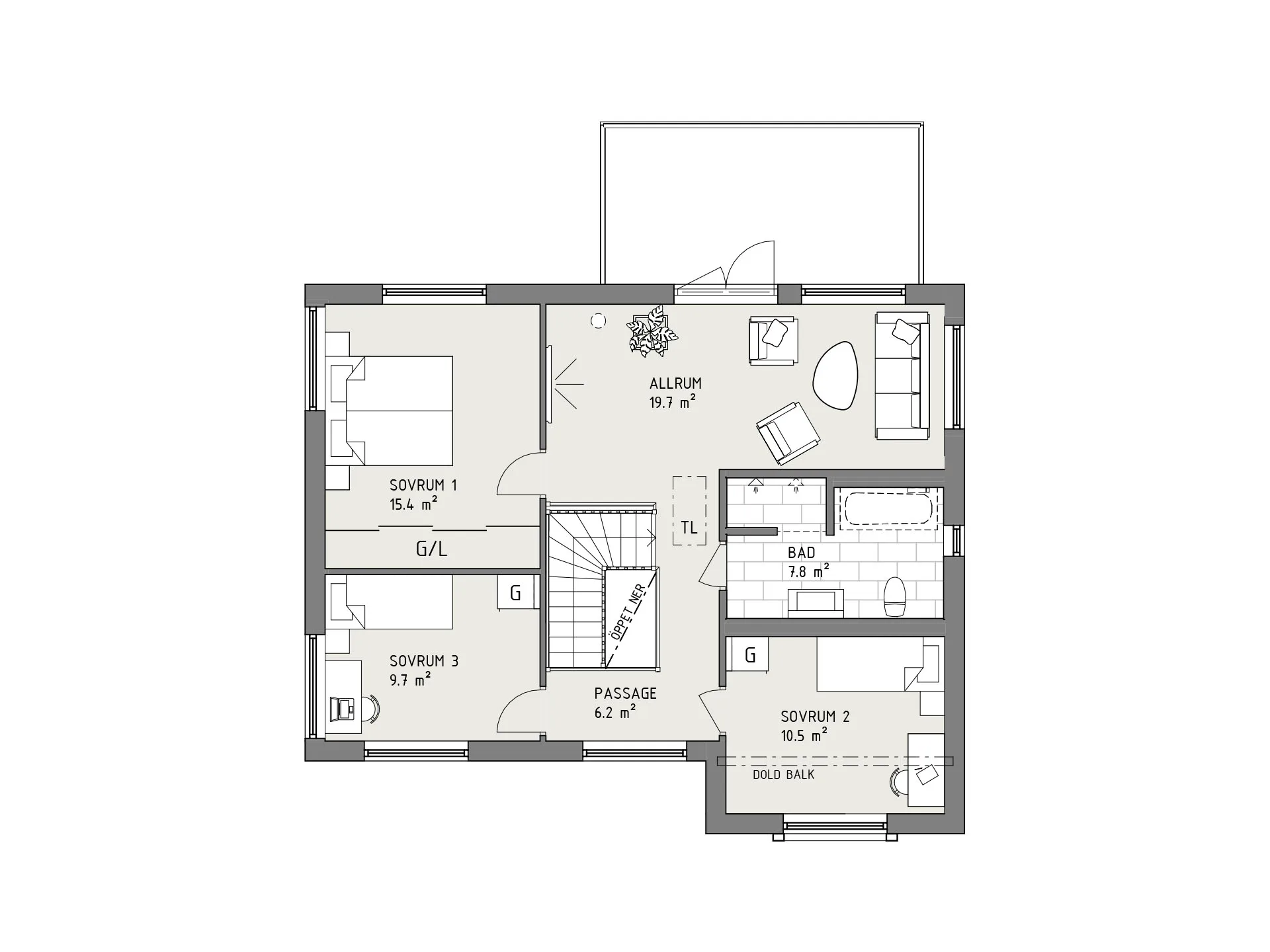 Klappersten planritning - Industriell