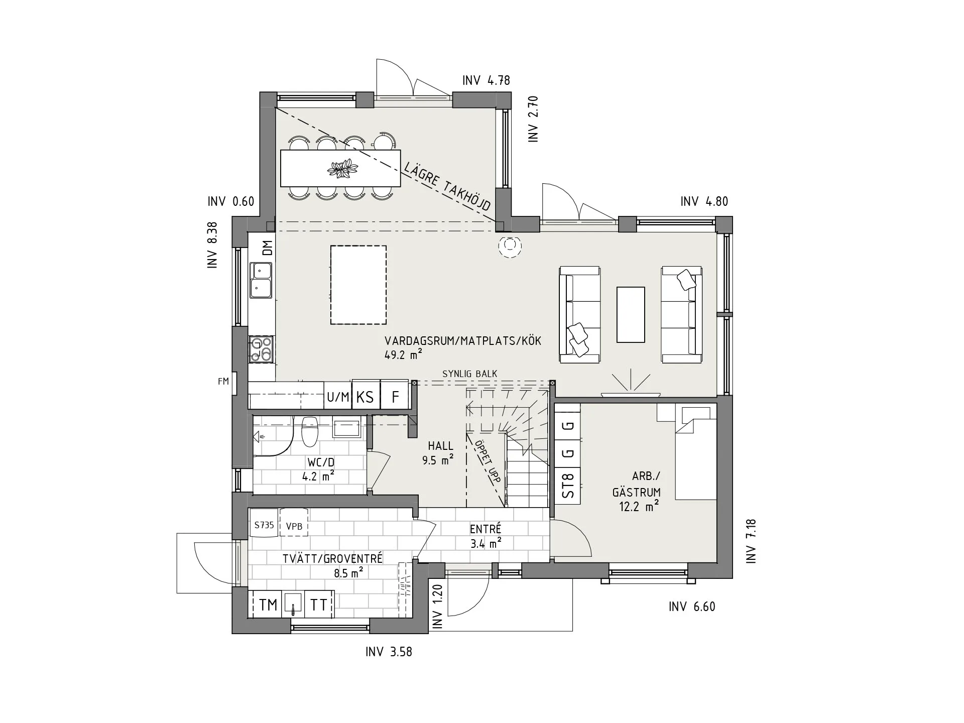 Klappersten planritning - Industriell