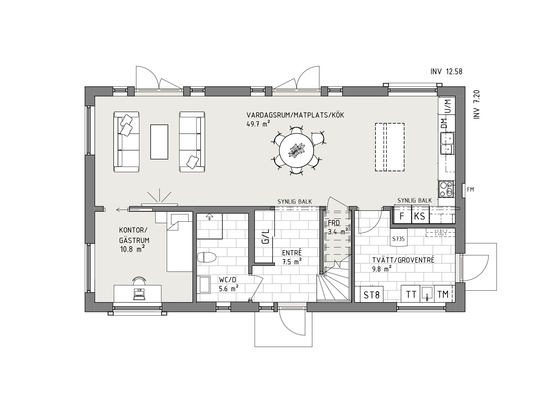 Klipphäll planritning - Industriell