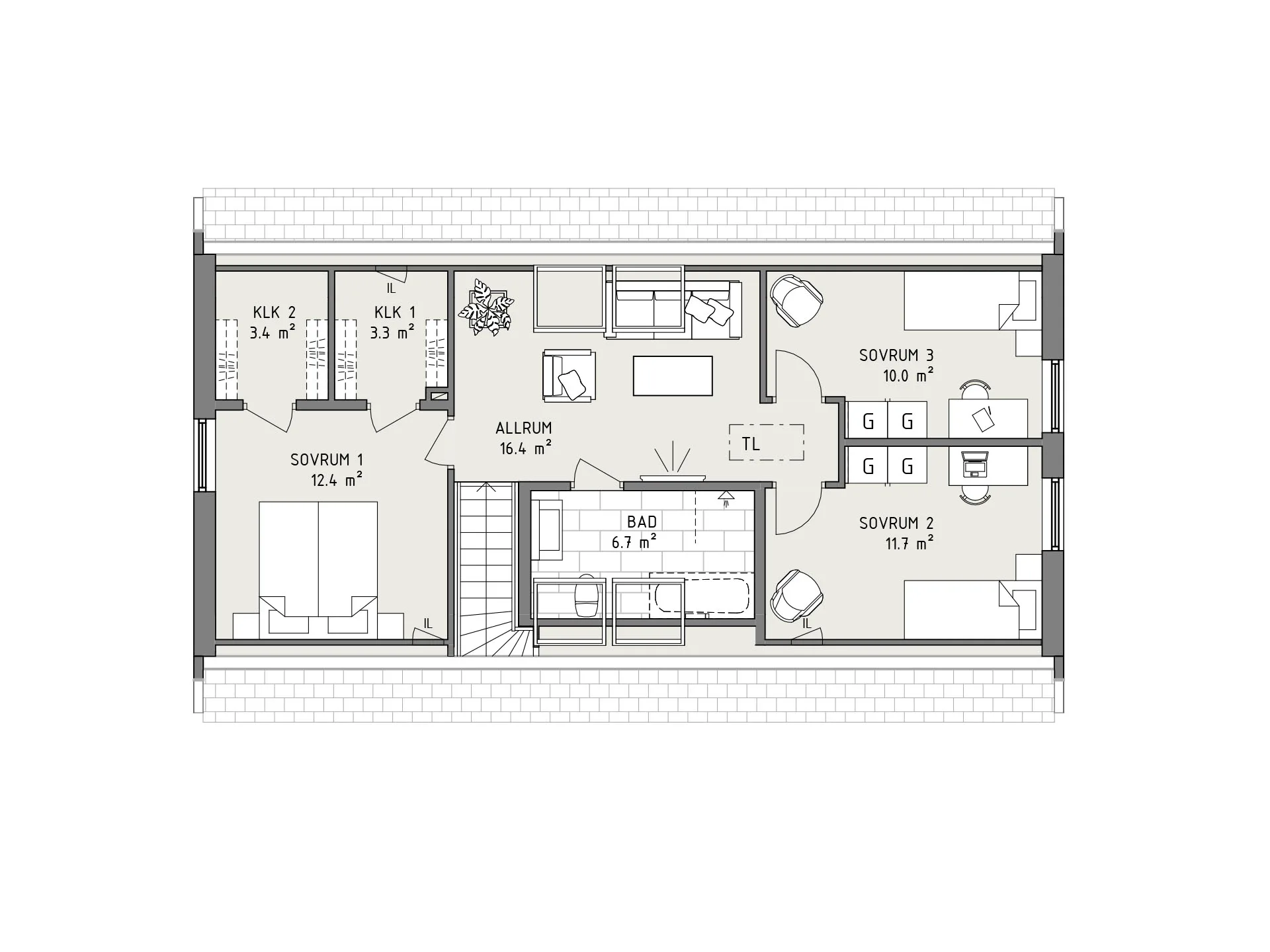 Klipphäll planritning - Industriell