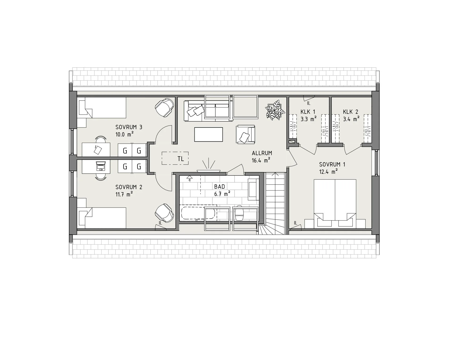 Klipphäll planritning - Industriell