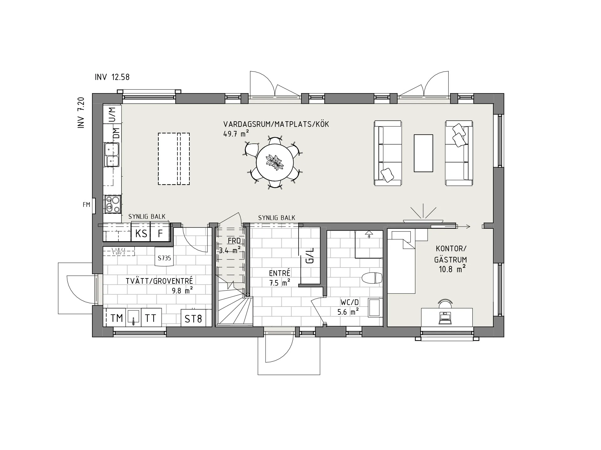 Klipphäll planritning - Industriell