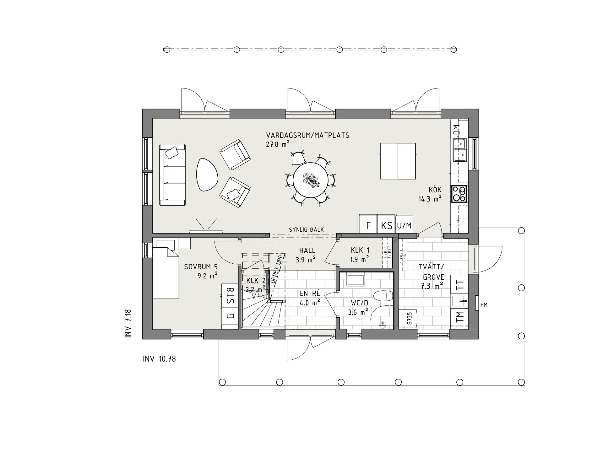 Kungsspira planritning - New England