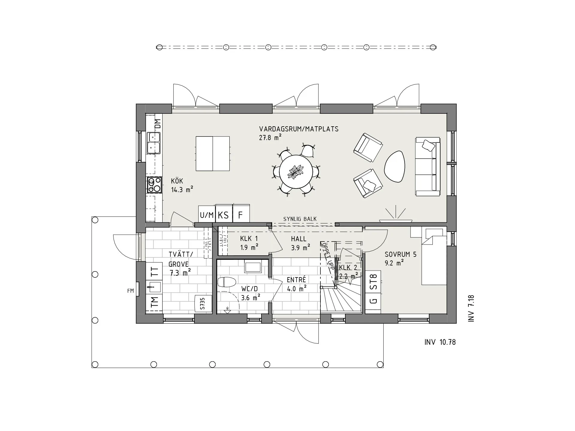 Kungsspira planritning - New England