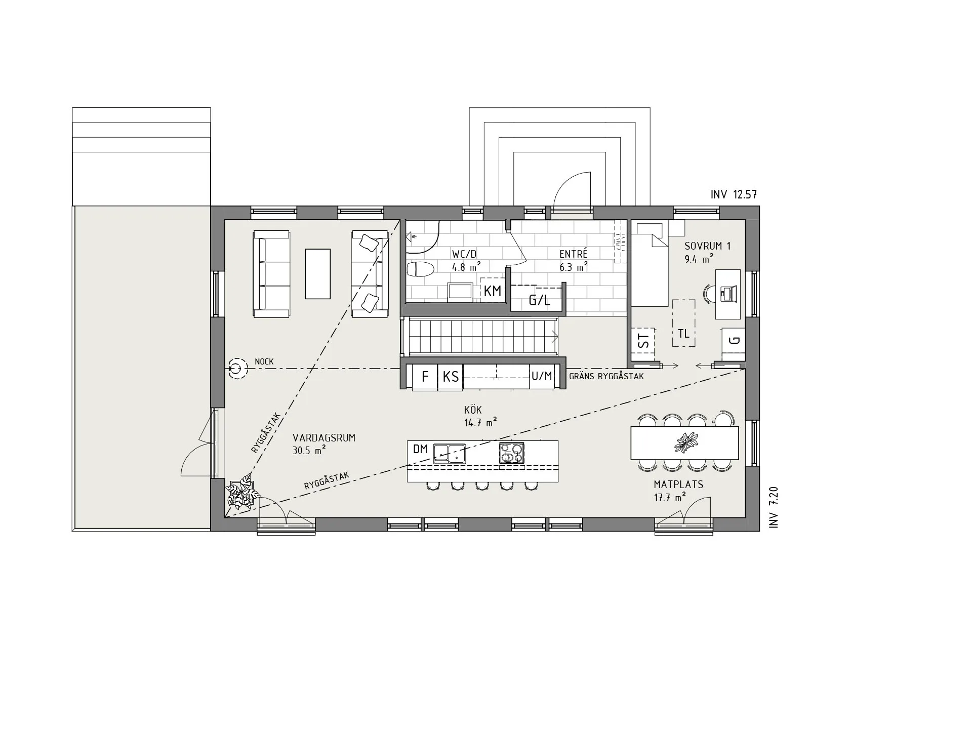 Midnattssol planritning - New England