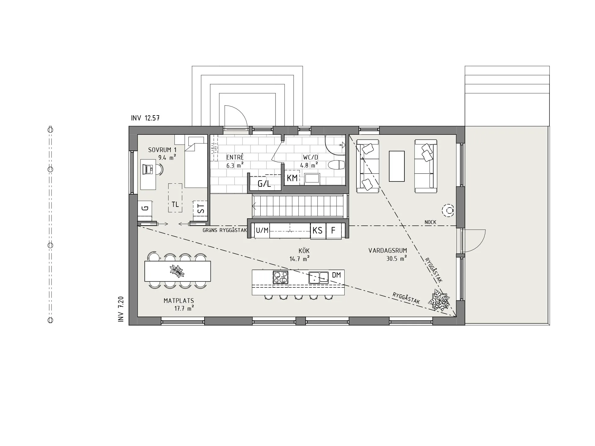 Midnattssol planritning - Industriell