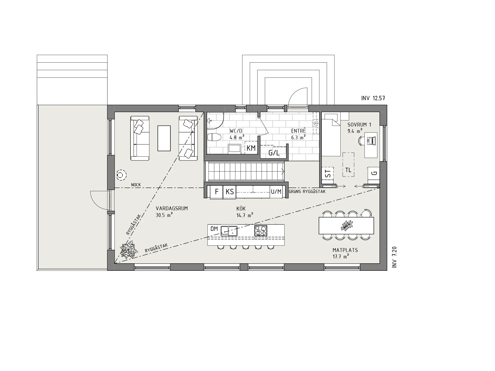 Midnattssol planritning - Industriell