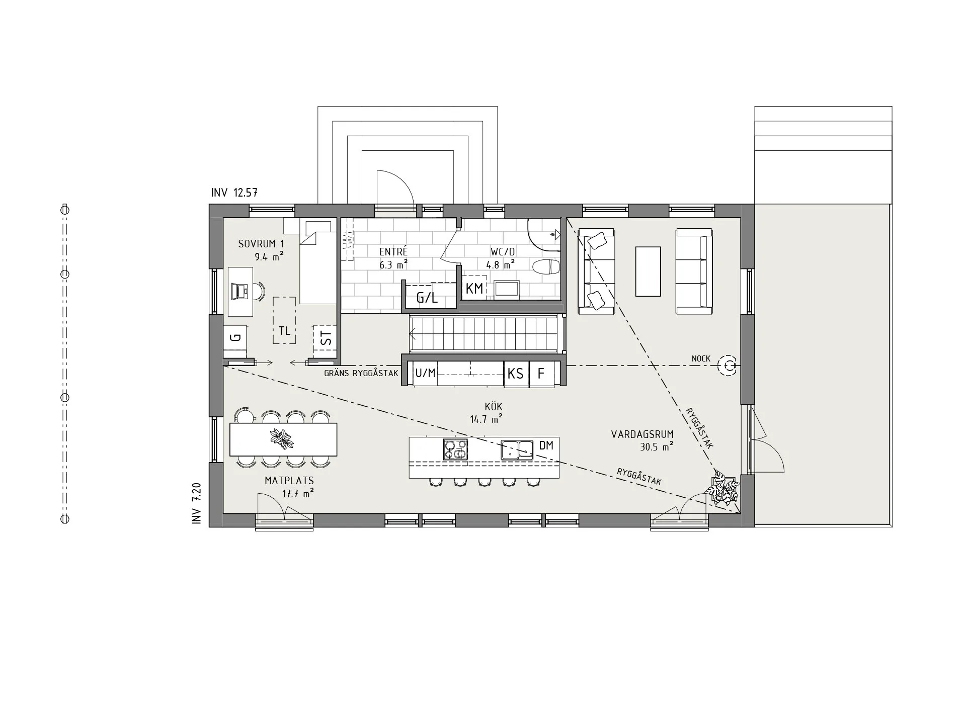 Midnattssol planritning - New England