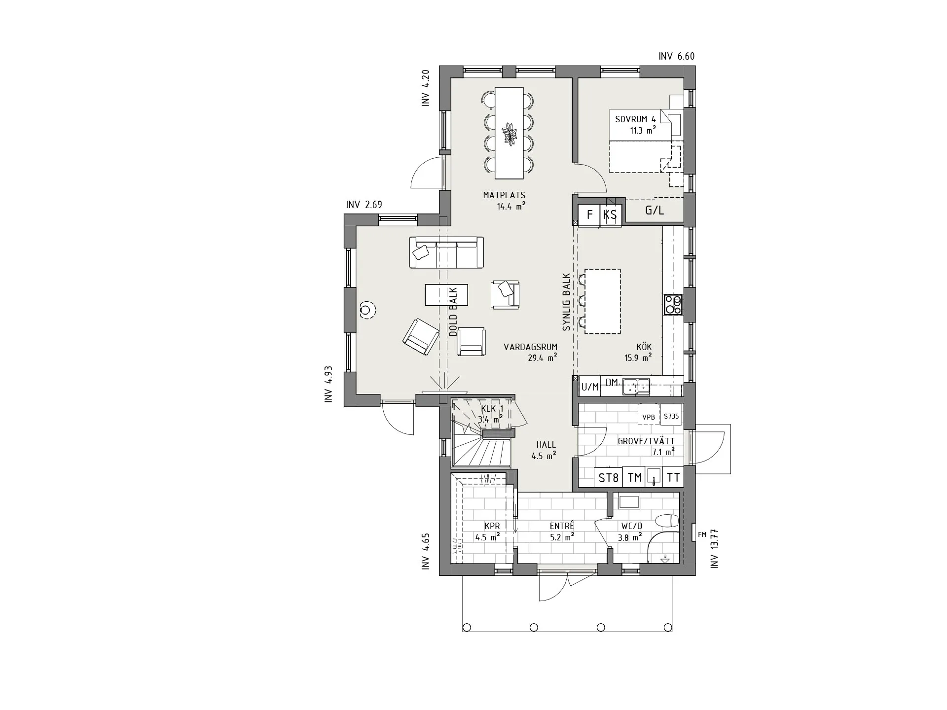 Morgonstjärna planritning - New England