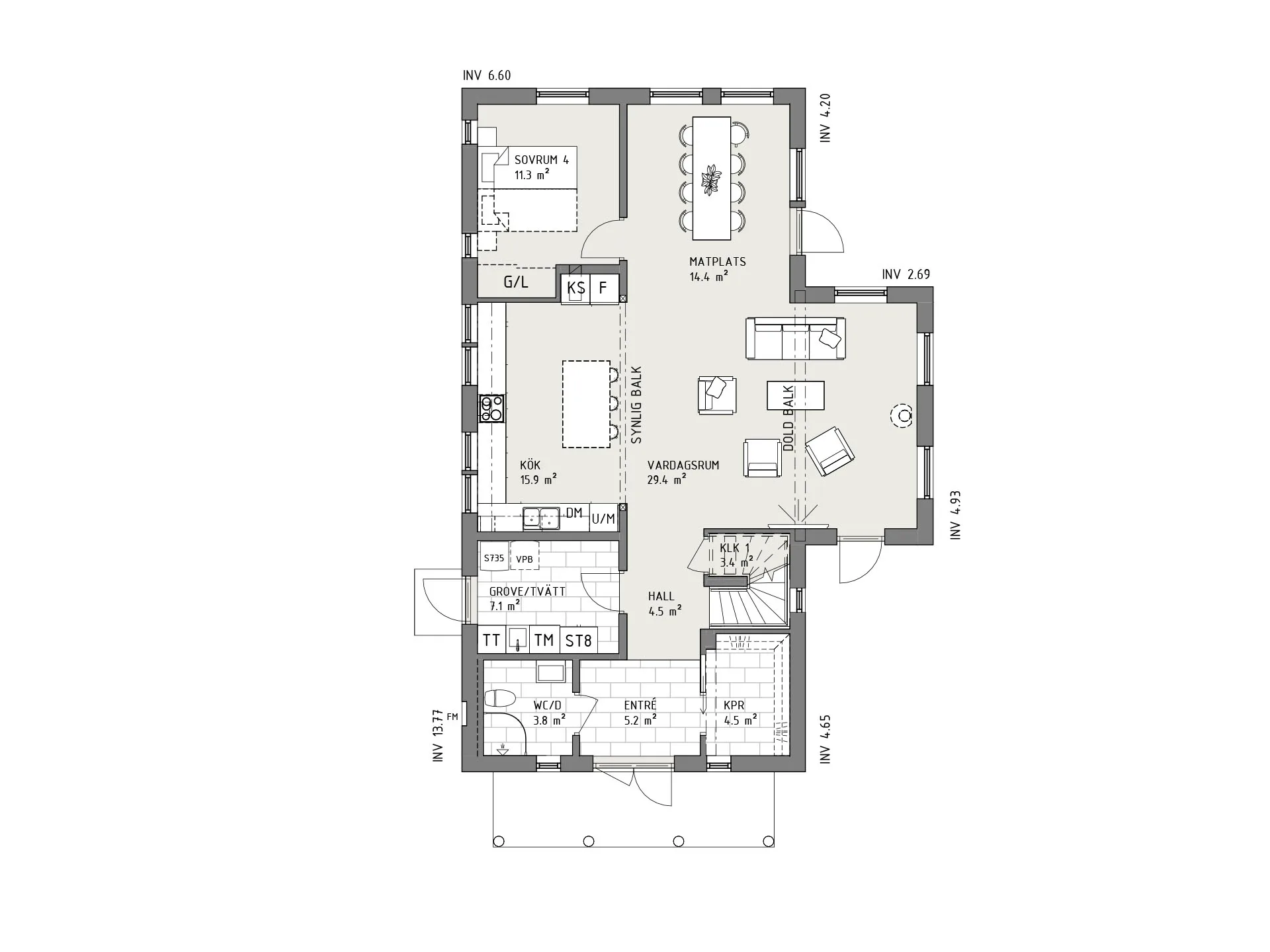 Morgonstjärna planritning - New England