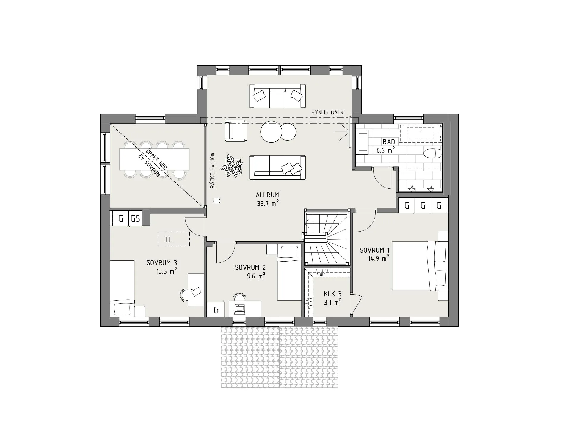 Norrsken planritning - Lantlig