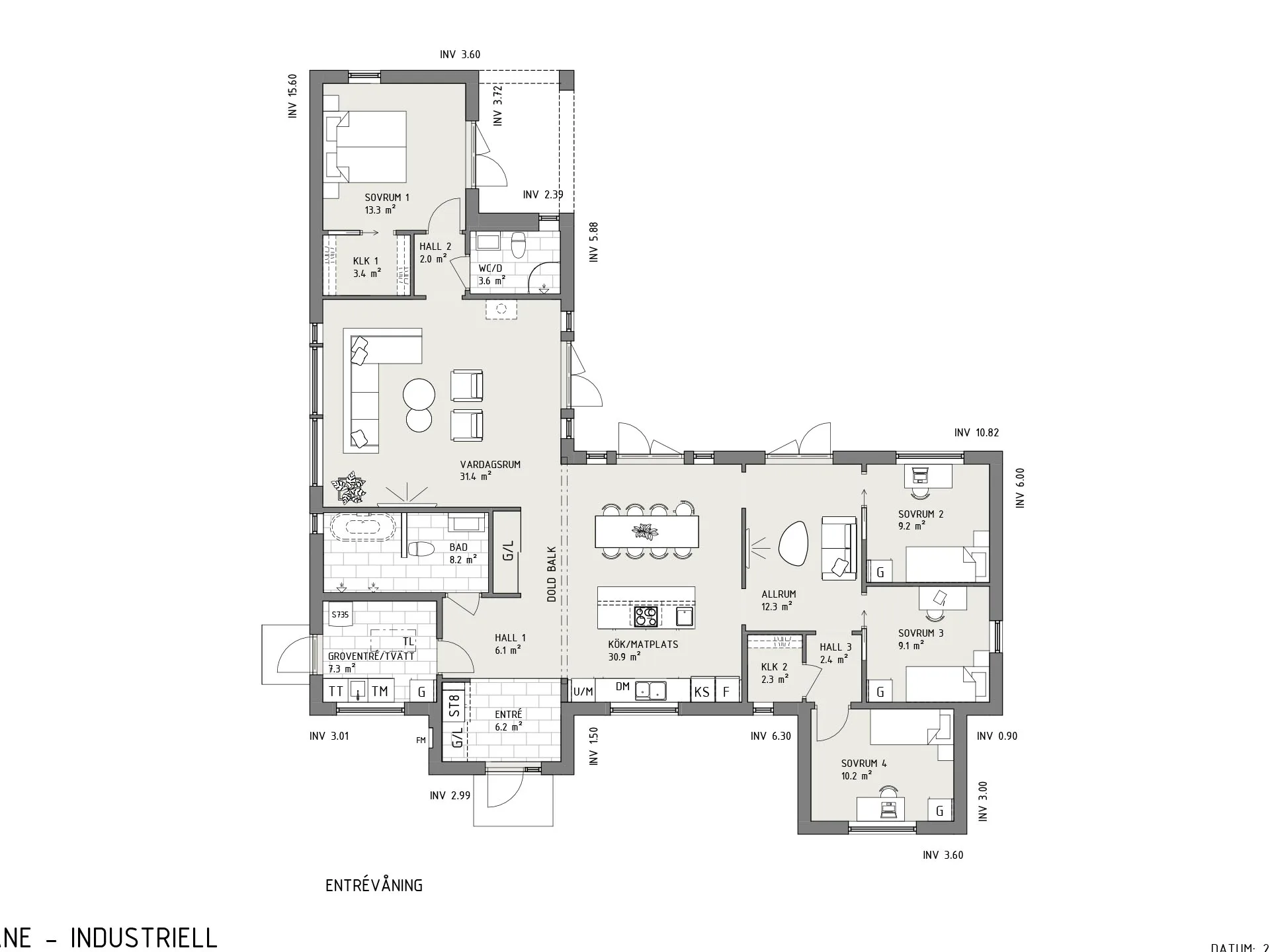 Nymåne planritning - Industriell