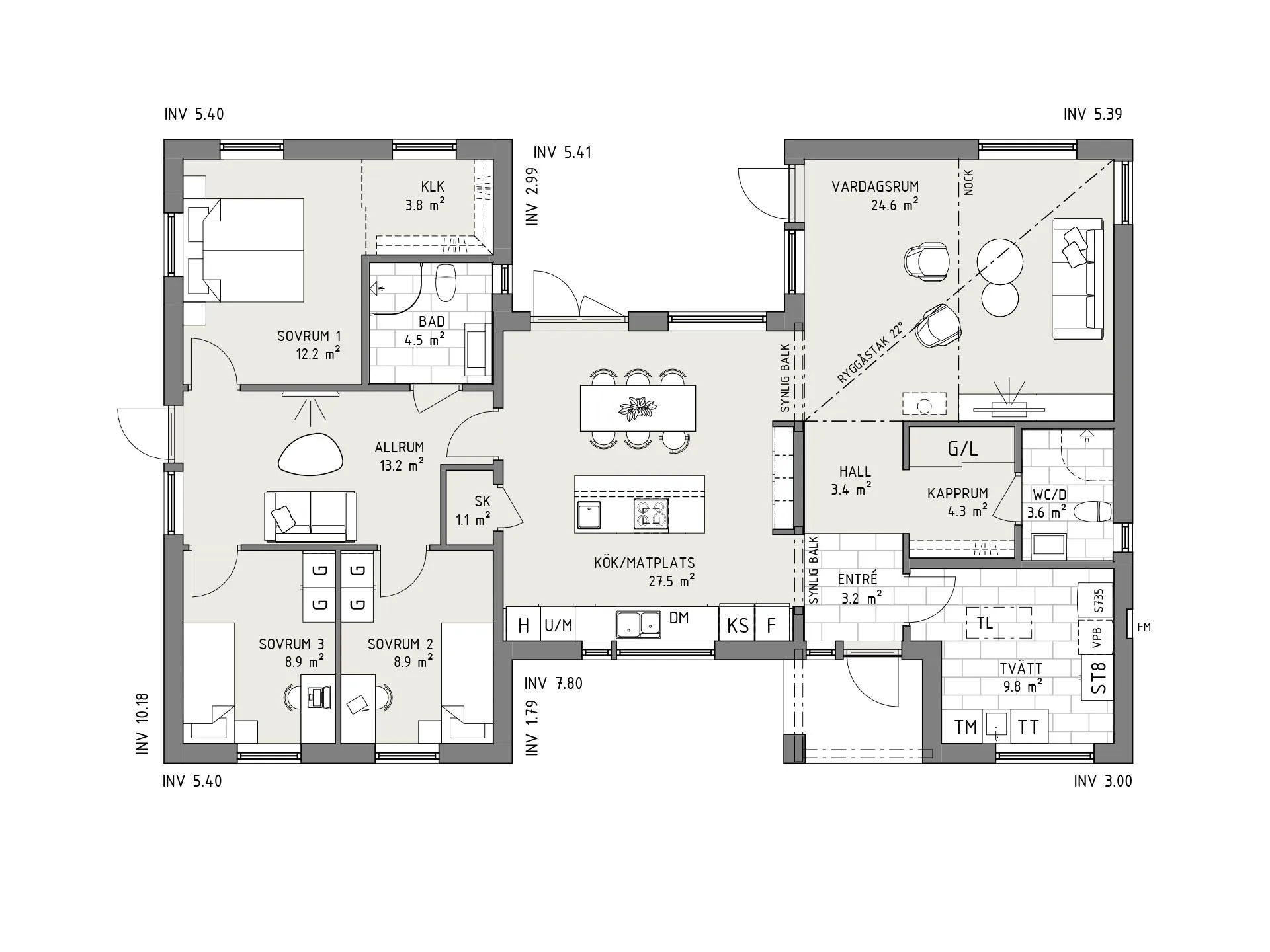 Pärldagg planritning - Industriell