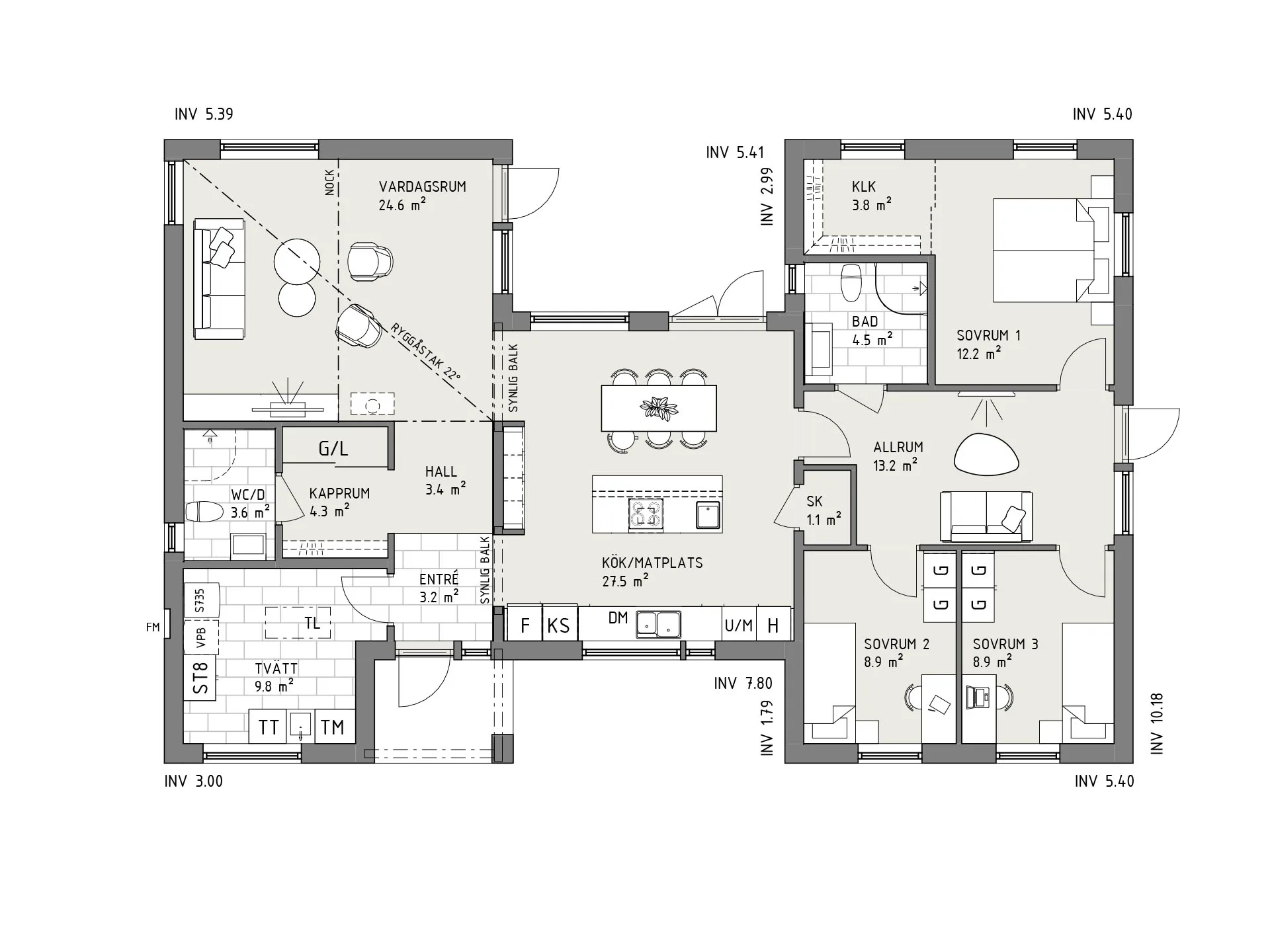 Pärldagg planritning - Industriell