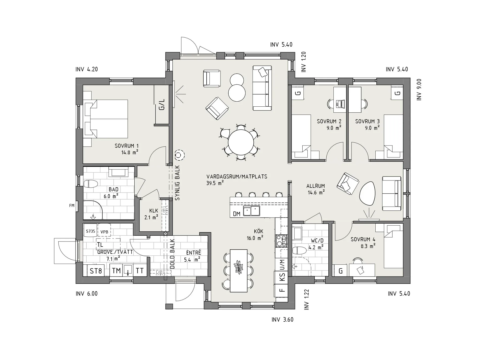 Polstjärna planritning - Industriell