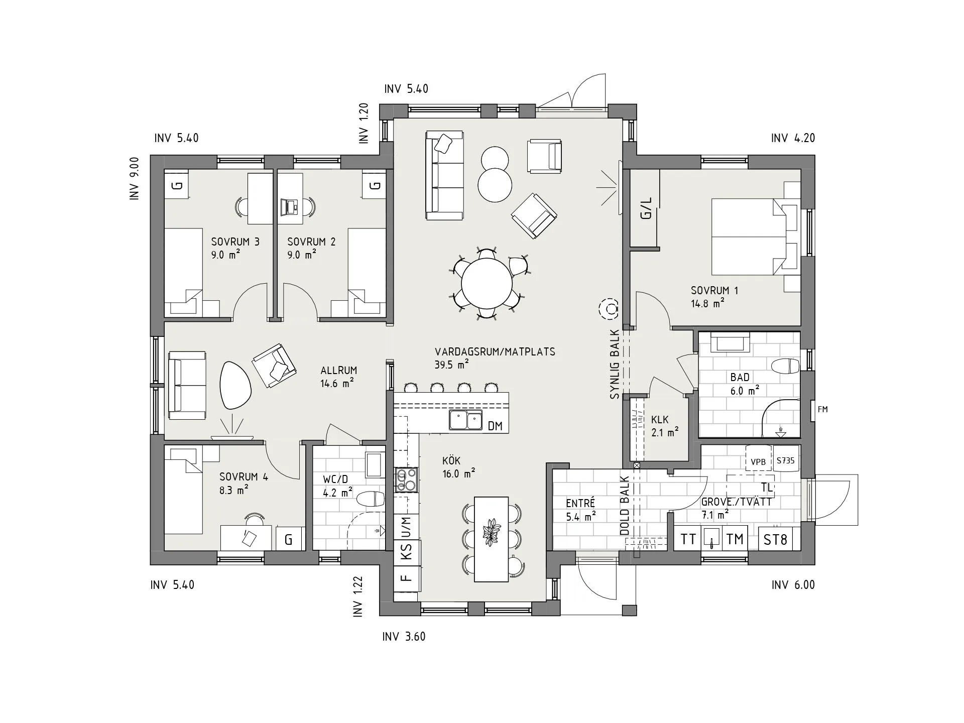 Polstjärna planritning - Industriell