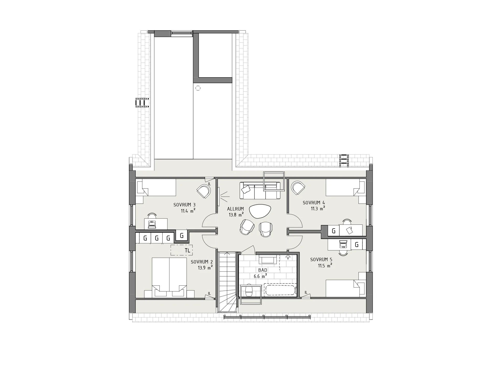 Saltstänk planritning - Industriell