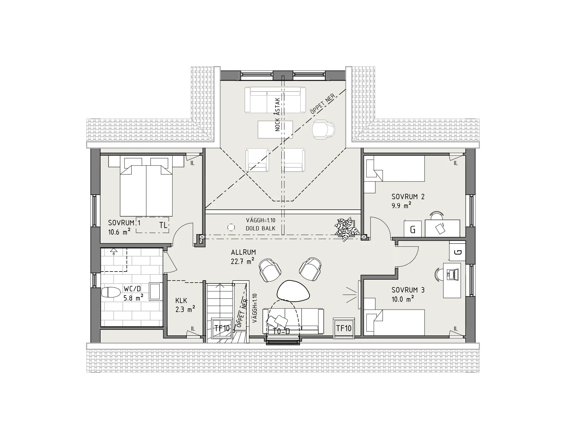 Sandsten planritning - Lantlig